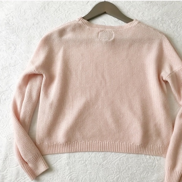 Light Pink Cropped Sweater - Picture 6 of 6